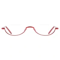 Oval Red Reading Glasses