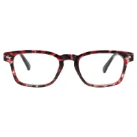 Square Red Reading Glasses