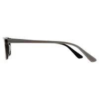 Rectangle Transparent Gray Eyeglasses