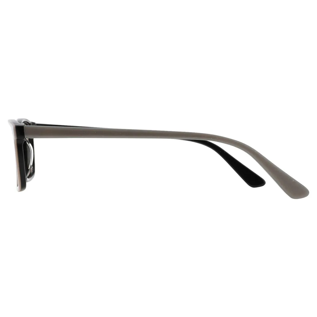 Rectangle Transparent Gray Eyeglasses