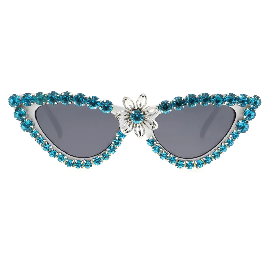 Cat-eye White Sunglasses