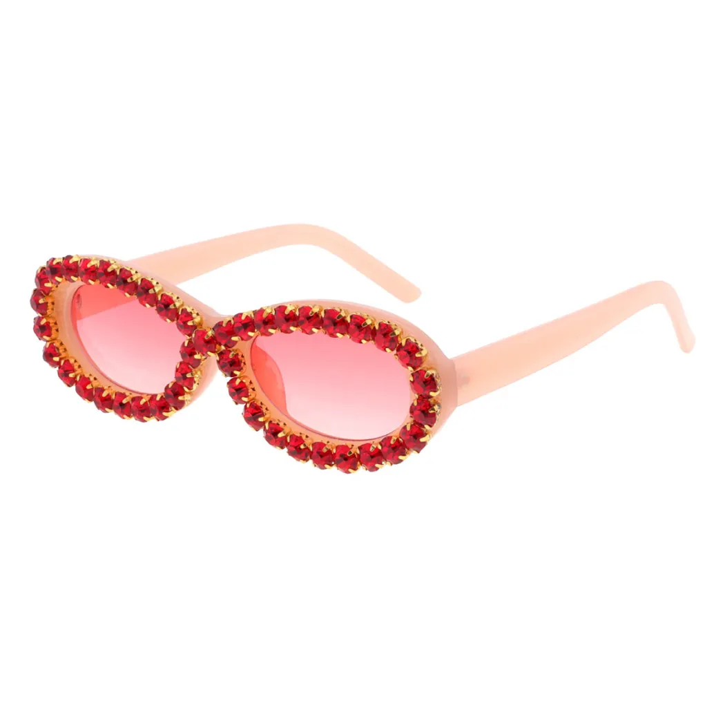 Oval Pink Sunglasses