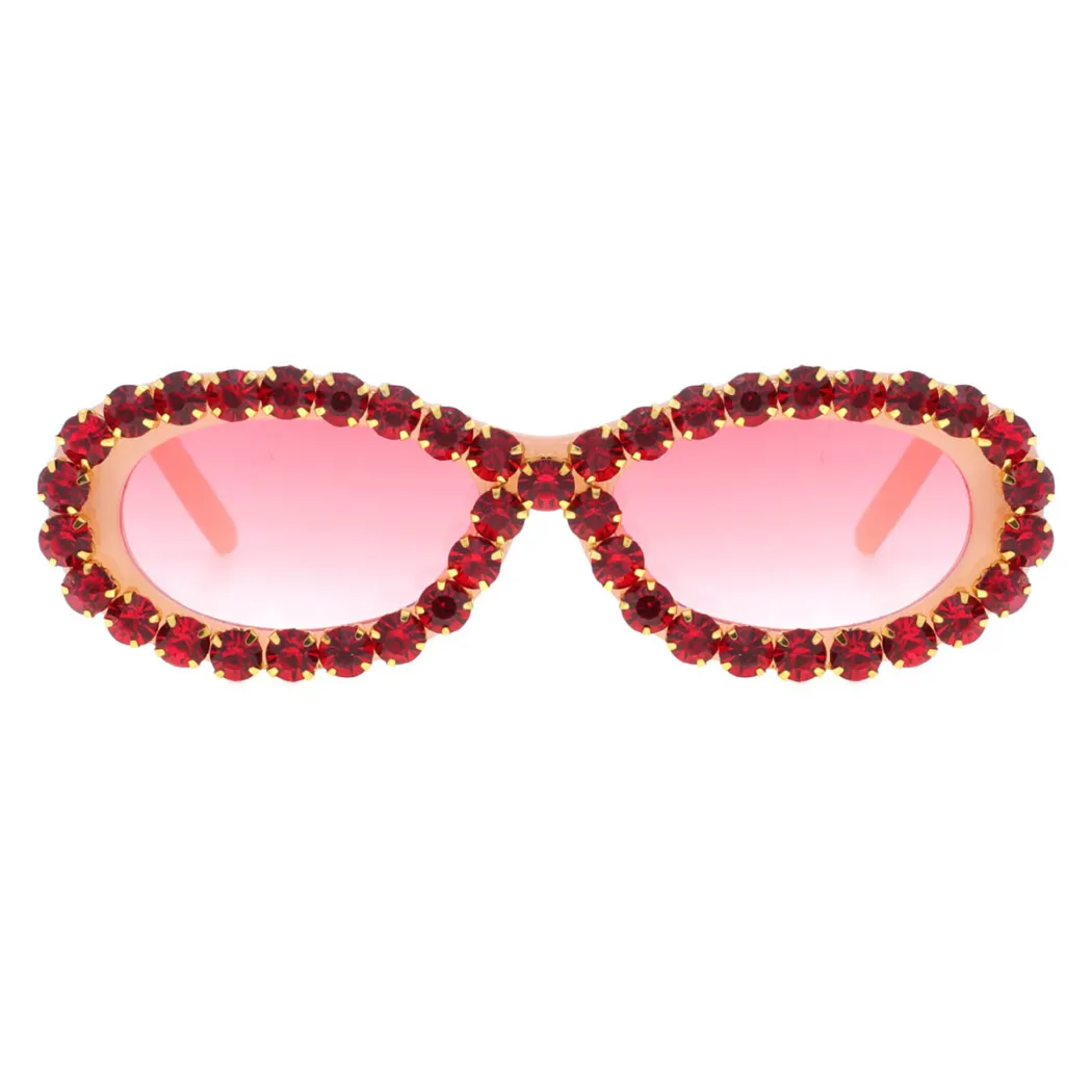 Oval Pink Sunglasses