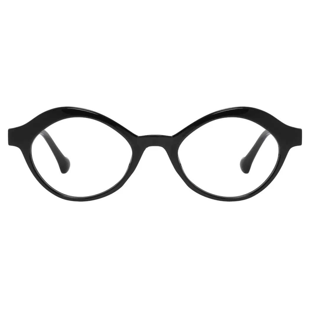 Oval Black Reading Glasses