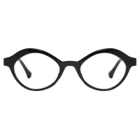 Oval Black Reading Glasses