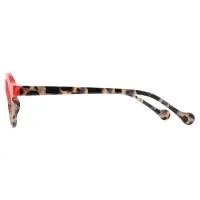 Oval Red Reading Glasses