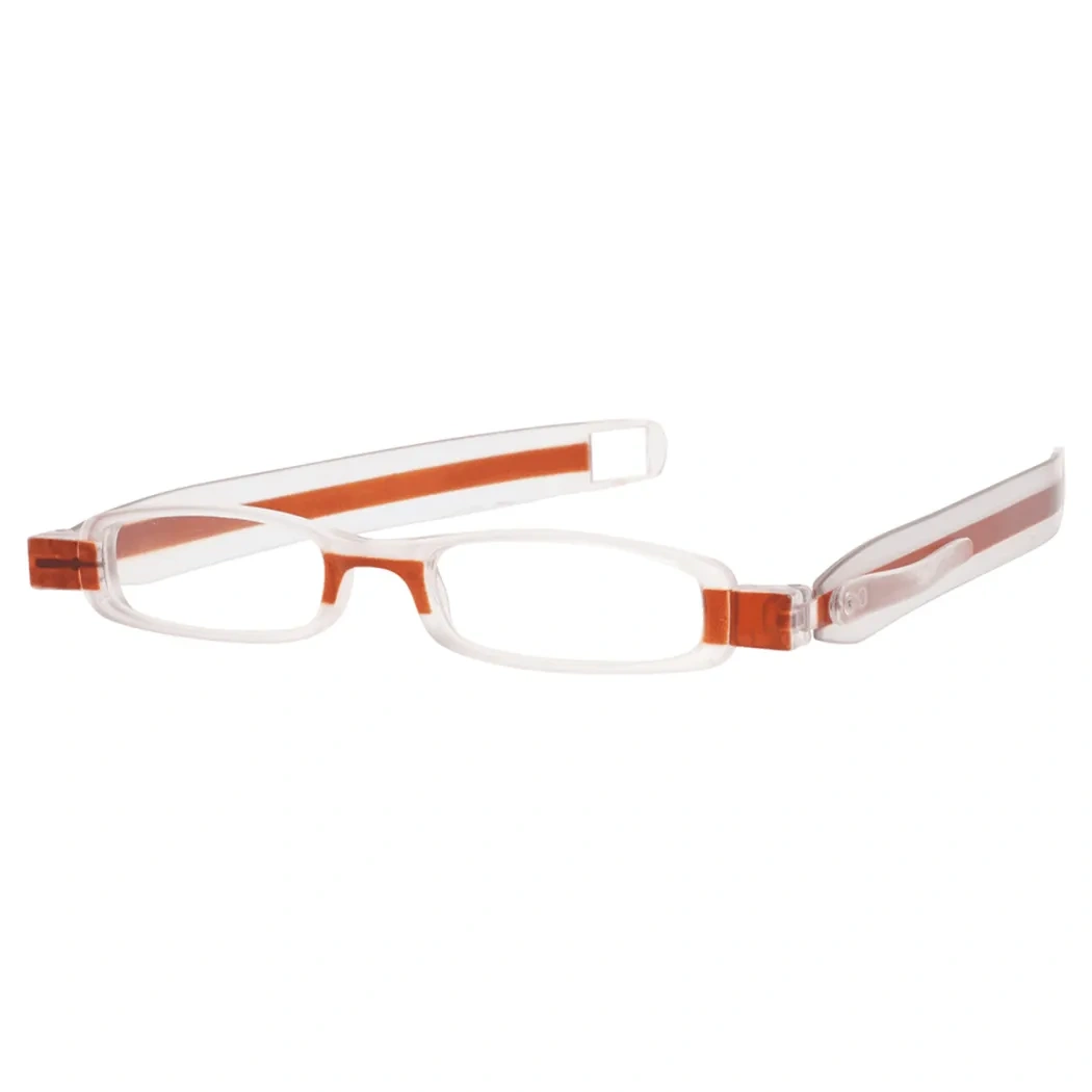 Rectangle Orange Reading Glasses