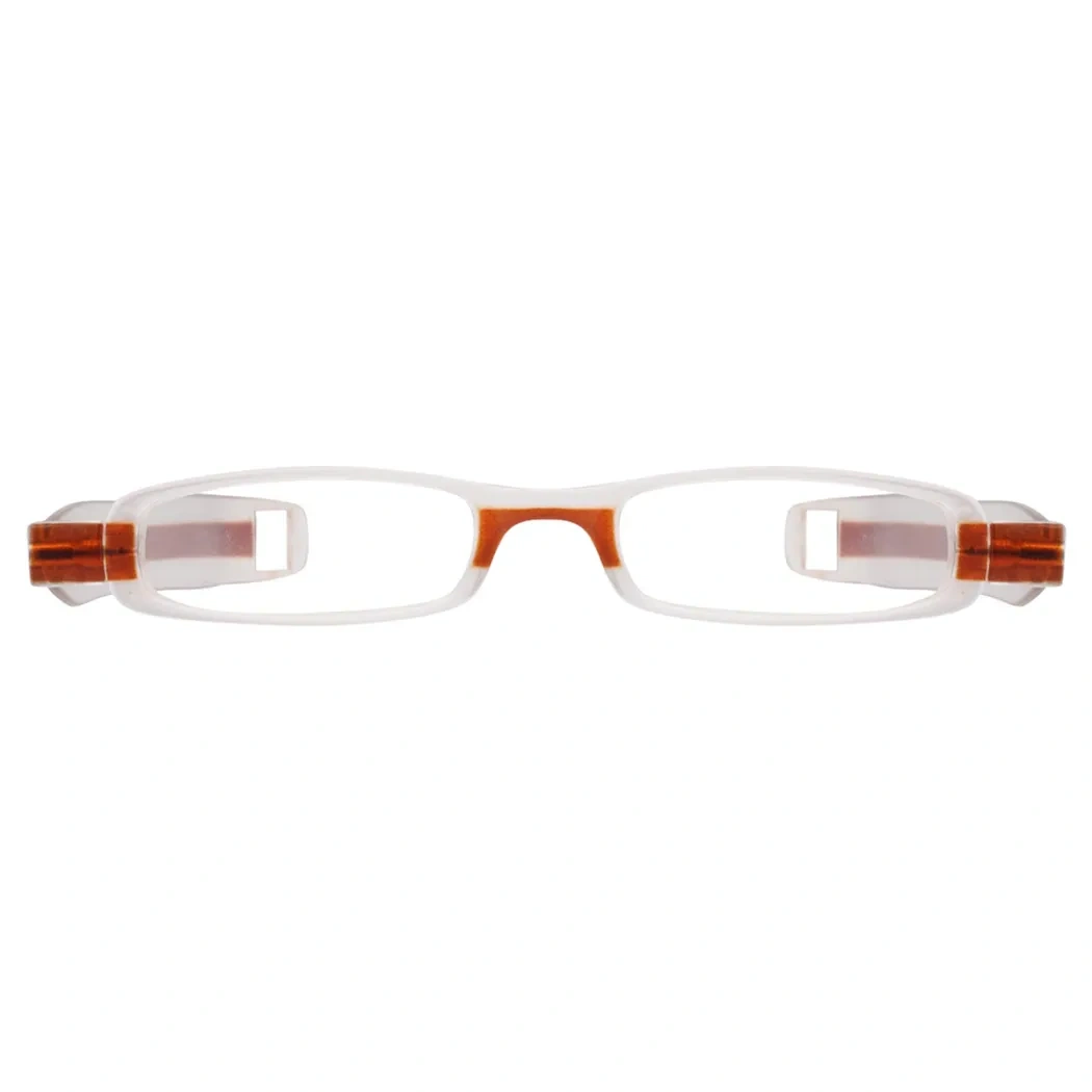 Rectangle Orange Reading Glasses