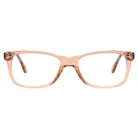 Rectangle Transparent Amber Eyeglasses