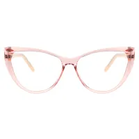 Cat-eye Transparent Pink Eyeglasses