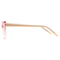 Cat-eye Transparent Pink Eyeglasses