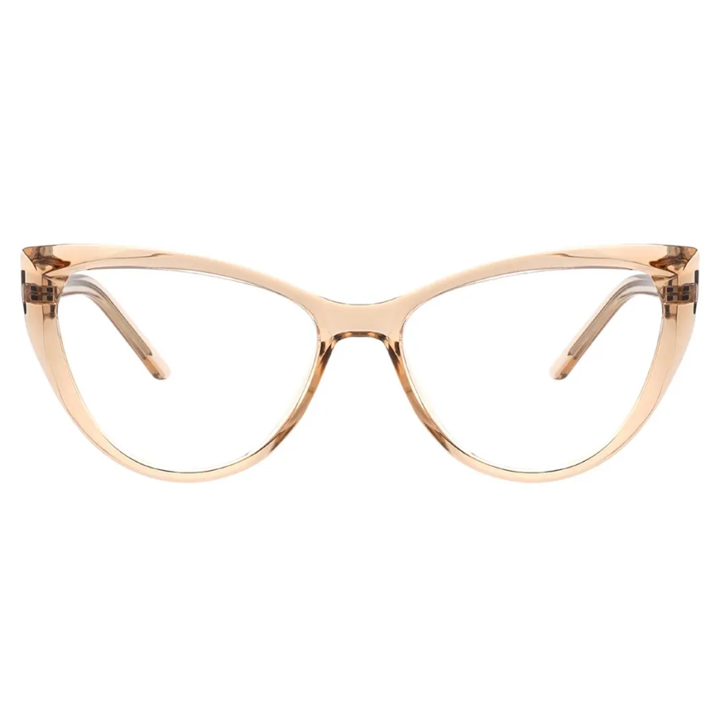 Cat-eye Transparent Amber Eyeglasses