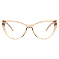 Cat-eye Transparent Amber Eyeglasses
