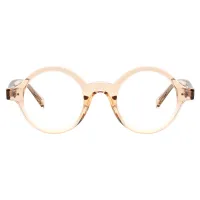 Round Transparent Amber Eyeglasses