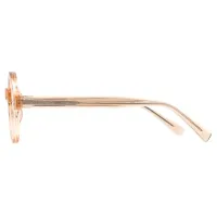 Round Transparent Amber Eyeglasses