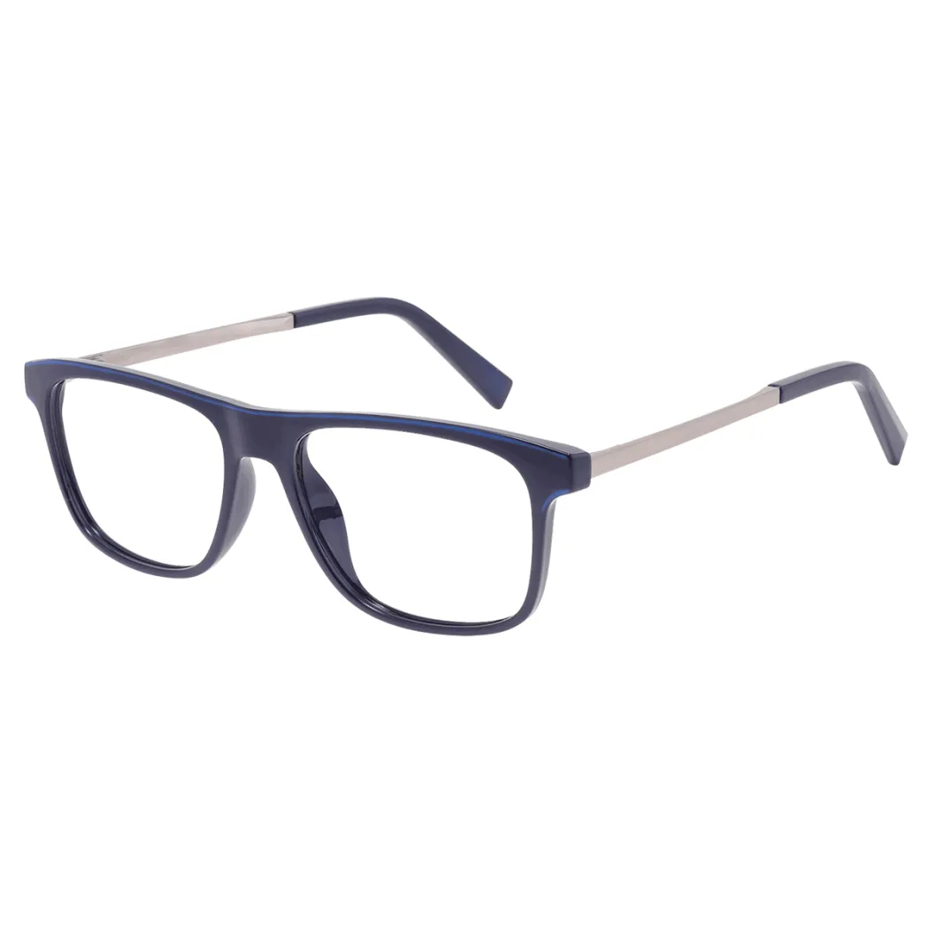 Rectangle Blue Eyeglasses