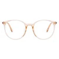 Oval Transparent Amber Eyeglasses