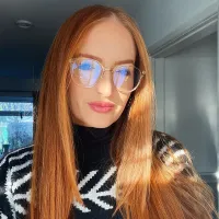 Oval Transparent Amber Eyeglasses