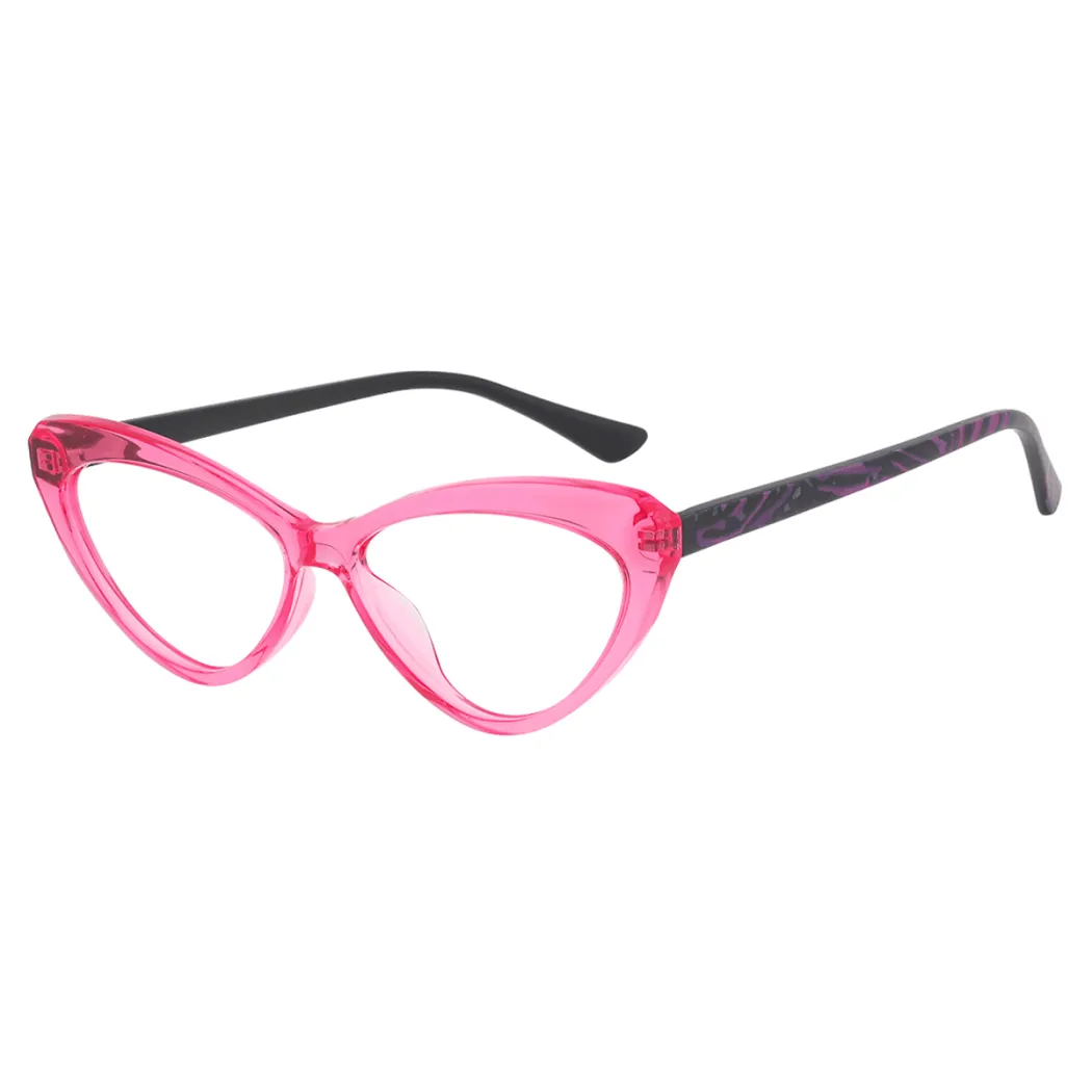 Cat-eye Transparent Pink Eyeglasses