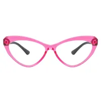 Cat-eye Transparent Pink Eyeglasses