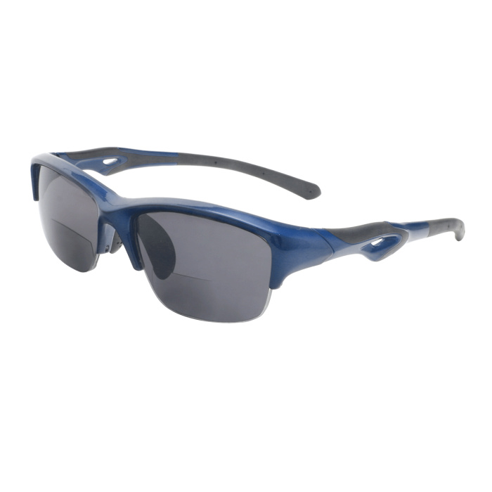 Rectangle Rubber Acetate Sunglasses Rubber Blue main image 1