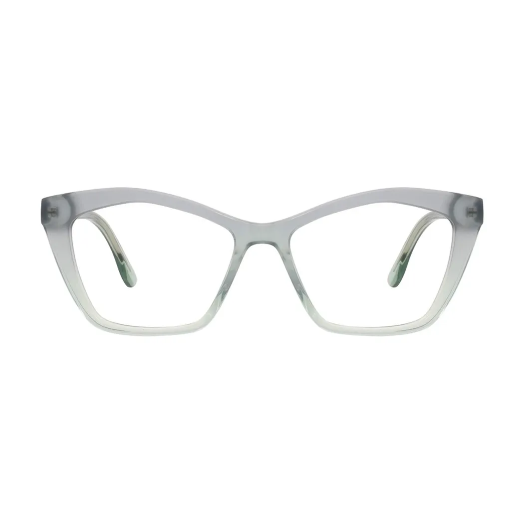Cat-eye Transparent Gray Eyeglasses