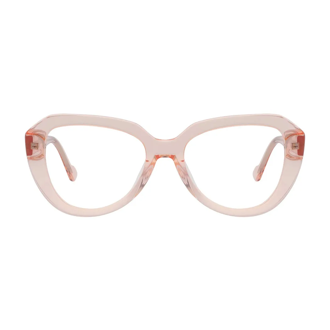 Cat-eye Transparent Pink Eyeglasses