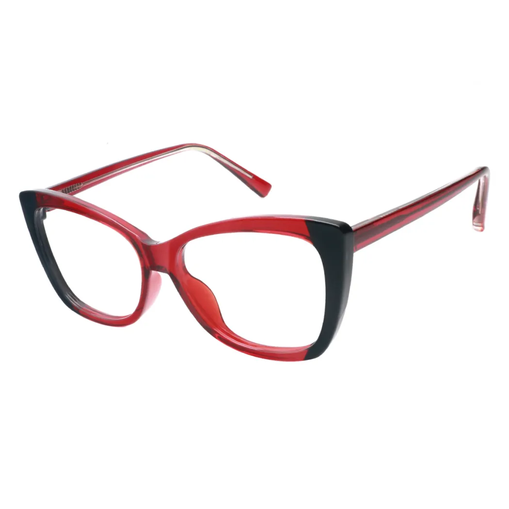 Cat-eye Black/Red Eyeglasses