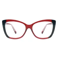 Cat-eye Black/Red Eyeglasses