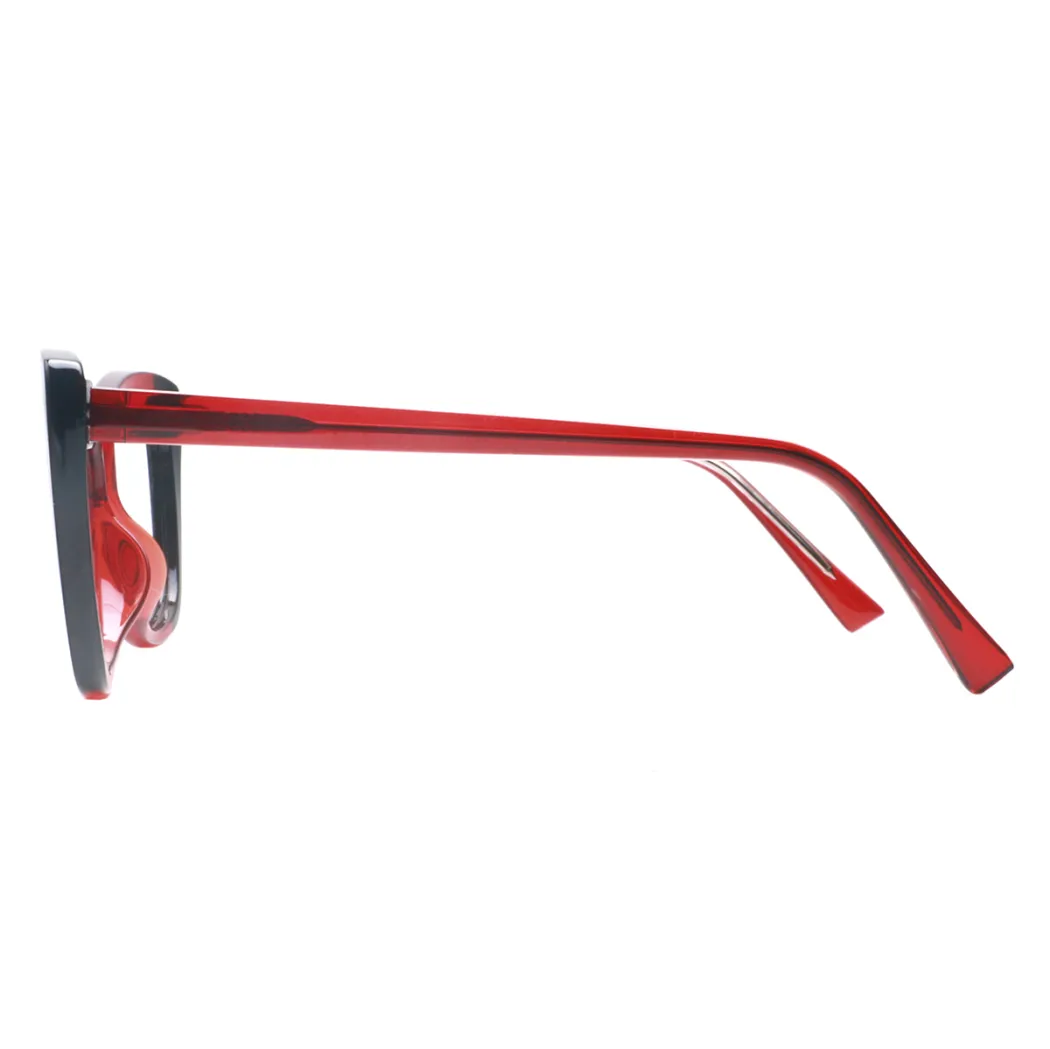 Cat-eye Black/Red Eyeglasses