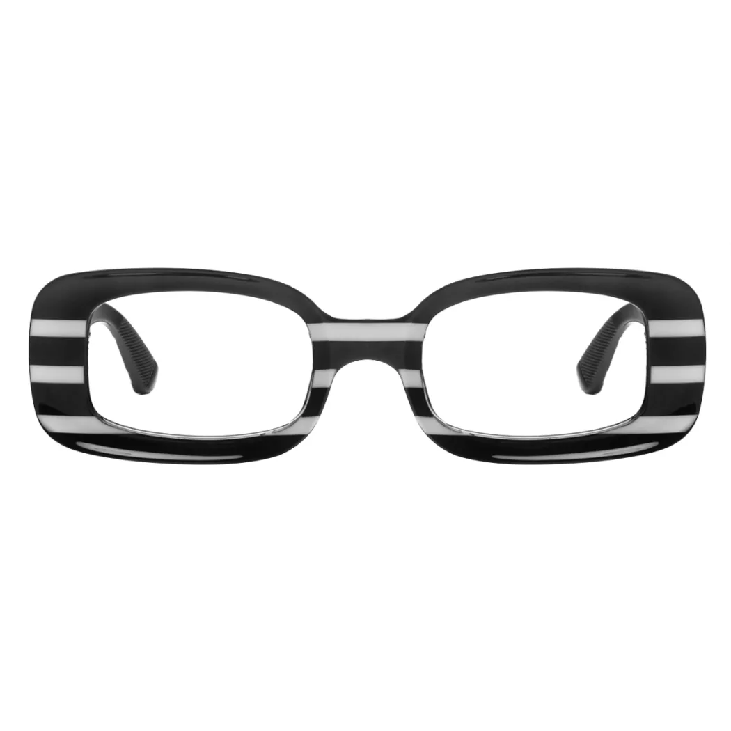 Rectangle Striped Eyeglasses