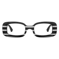 Rectangle Striped Eyeglasses