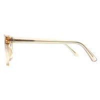Oval Transparent Amber Eyeglasses