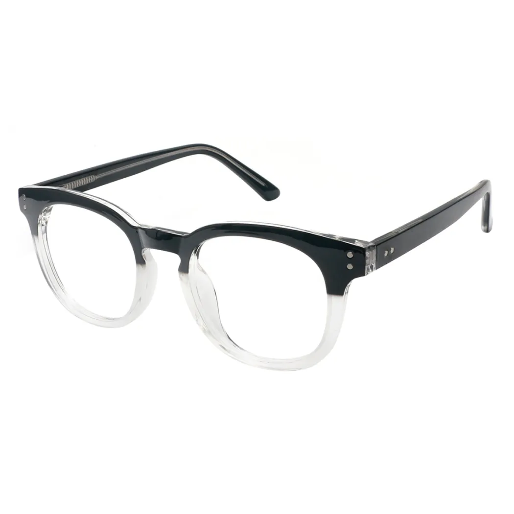 Oval Black/Clear Eyeglasses
