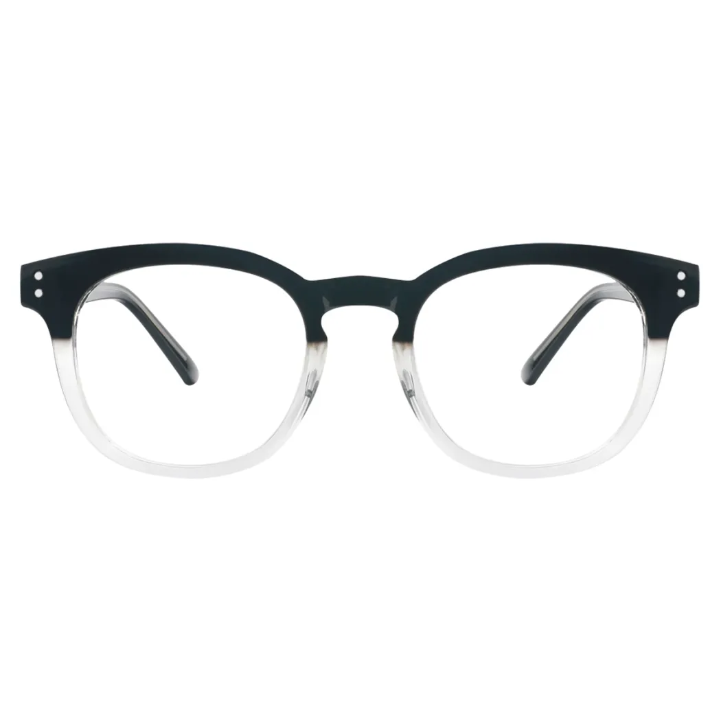 Oval Black/Clear Eyeglasses