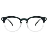 Oval Black/Clear Eyeglasses