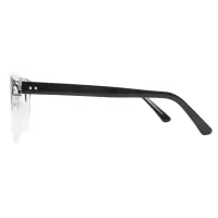 Oval Black/Clear Eyeglasses