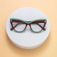 Cat-eye Brown Eyeglasses
