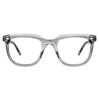 Square Transparent Gray Eyeglasses