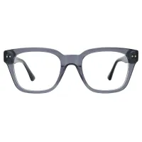 Square Transparent Gray Eyeglasses