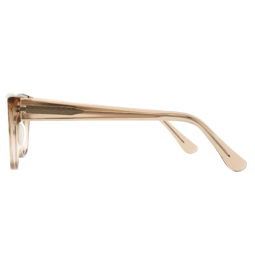 Oval Transparent Amber Eyeglasses