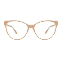 Cat-eye Cream Eyeglasses