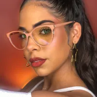 Cat-eye Cream Eyeglasses