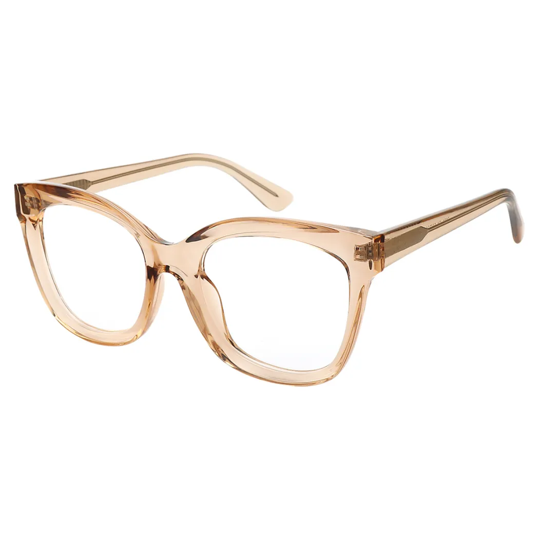 Cat-eye Transparent Amber Eyeglasses