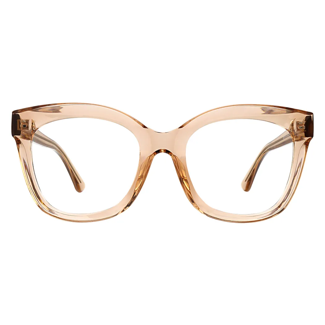 Cat-eye Transparent Amber Eyeglasses