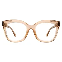 Cat-eye Transparent Amber Eyeglasses