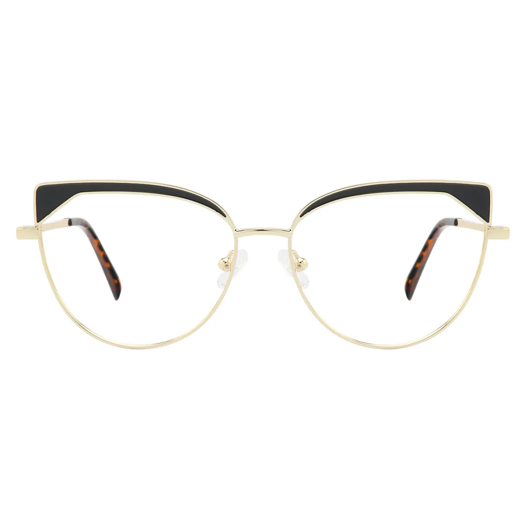 Cat-eye Gold/Black Eyeglasses