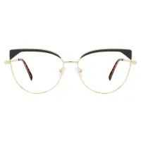 Cat-eye Gold/Black Eyeglasses