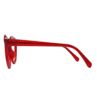Round Tortoiseshell/Red Eyeglasses
