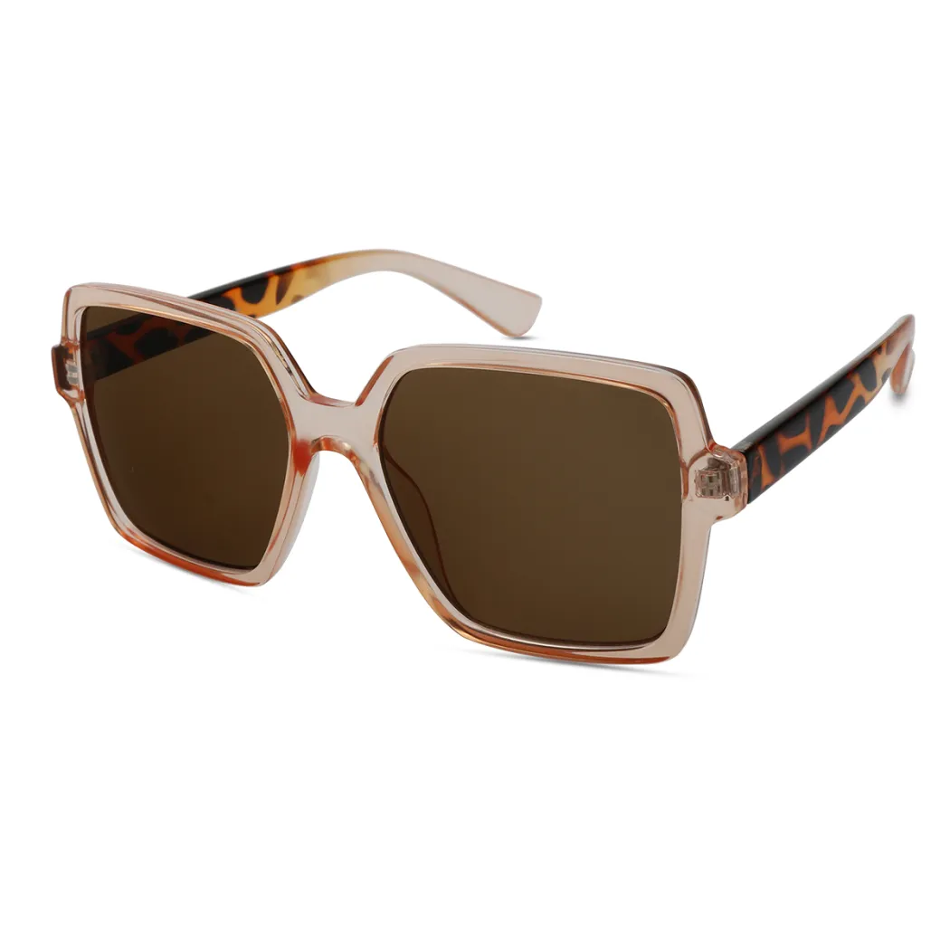 Square Transparent Pink Sunglasses